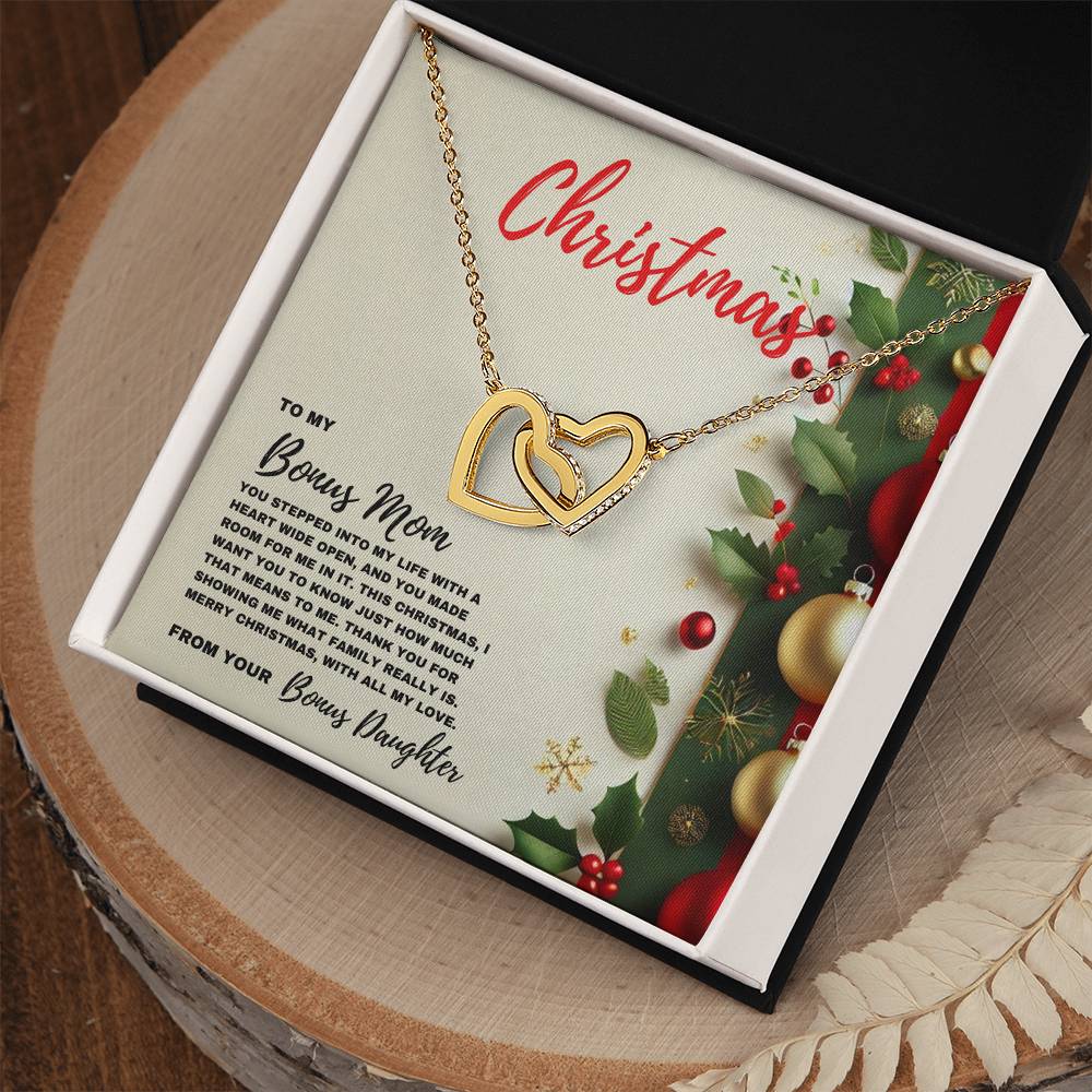 To My Bonus Mom: A Heartfelt Christmas Necklace Celebrating Family Love