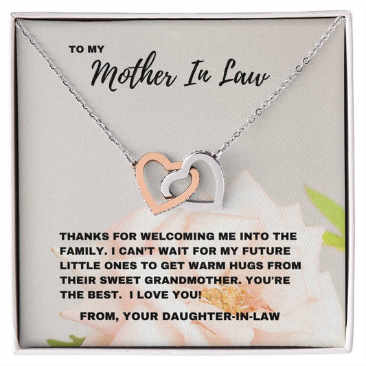 Welcoming Warmth: Mother-in-Law Necklace for a Future Grandmother