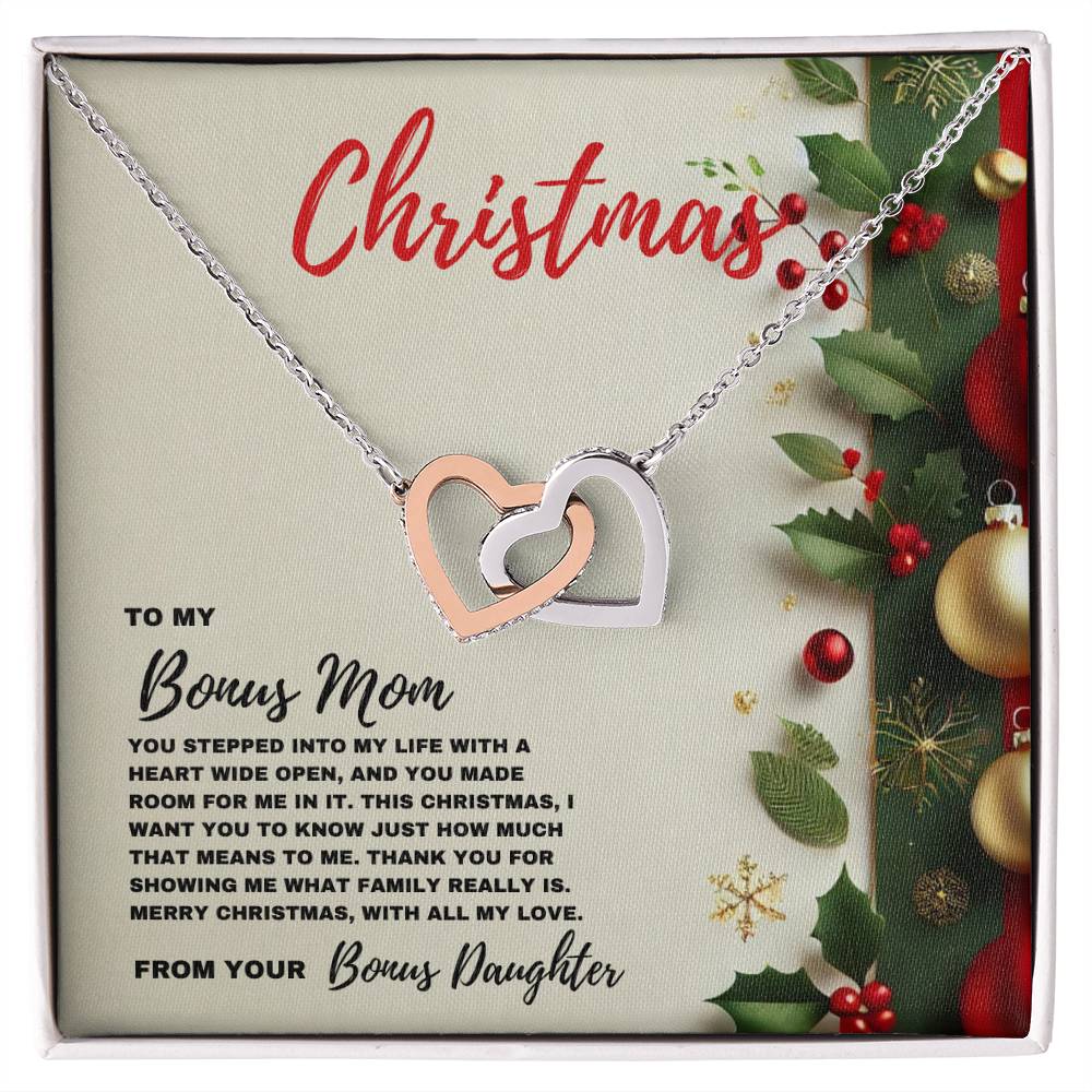 To My Bonus Mom: A Heartfelt Christmas Necklace Celebrating Family Love