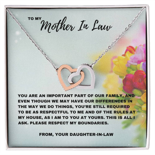 Mutual Respect: Important Boundaries Necklace for My Mother-in-Law