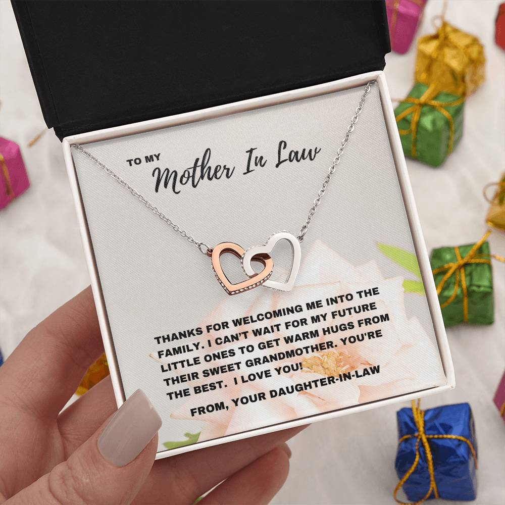 Welcoming Warmth: Mother-in-Law Necklace for a Future Grandmother