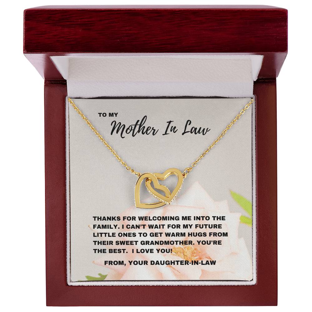 Welcoming Warmth: Mother-in-Law Necklace for a Future Grandmother