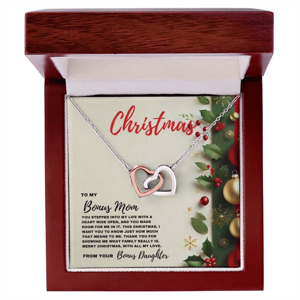 To My Bonus Mom: A Heartfelt Christmas Necklace Celebrating Family Love