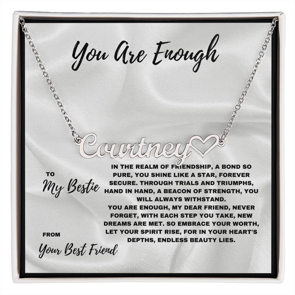 You Are Enough | Meaningful Jewelry Gift Of Encouragement for Best Friends | Celebrate Your Unique Bond