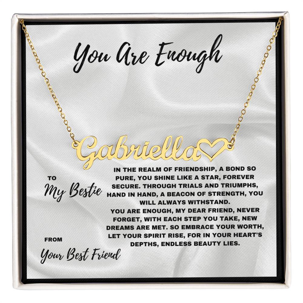 You Are Enough | Meaningful Jewelry Gift Of Encouragement for Best Friends | Celebrate Your Unique Bond