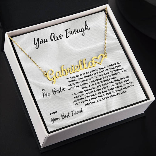 You Are Enough | Meaningful Jewelry Gift Of Encouragement for Best Friends | Celebrate Your Unique Bond