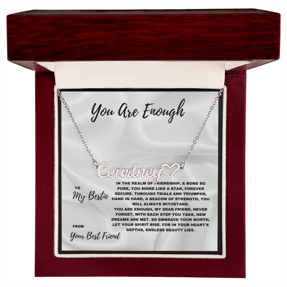 You Are Enough | Meaningful Jewelry Gift Of Encouragement for Best Friends | Celebrate Your Unique Bond