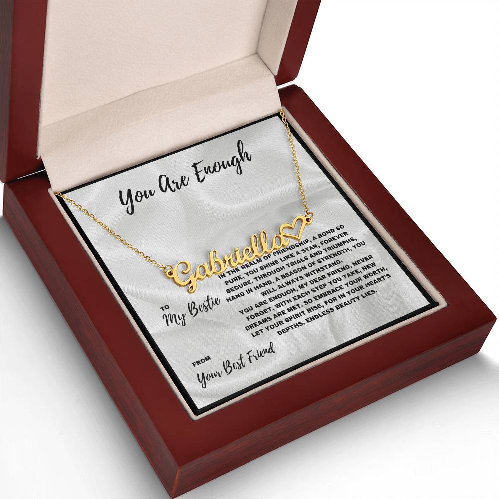 You Are Enough | Meaningful Jewelry Gift Of Encouragement for Best Friends | Celebrate Your Unique Bond