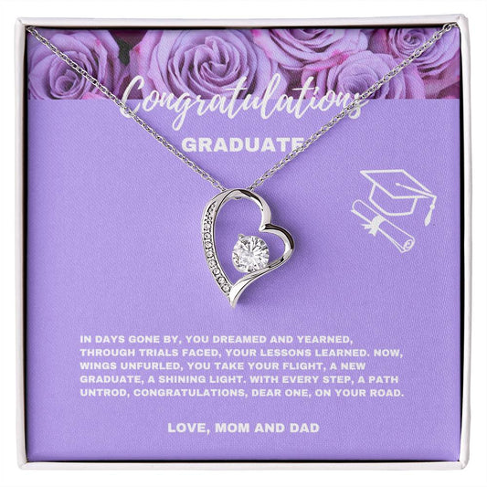 Congratulations New Graduate, A Shining Light- Forever Love Necklace