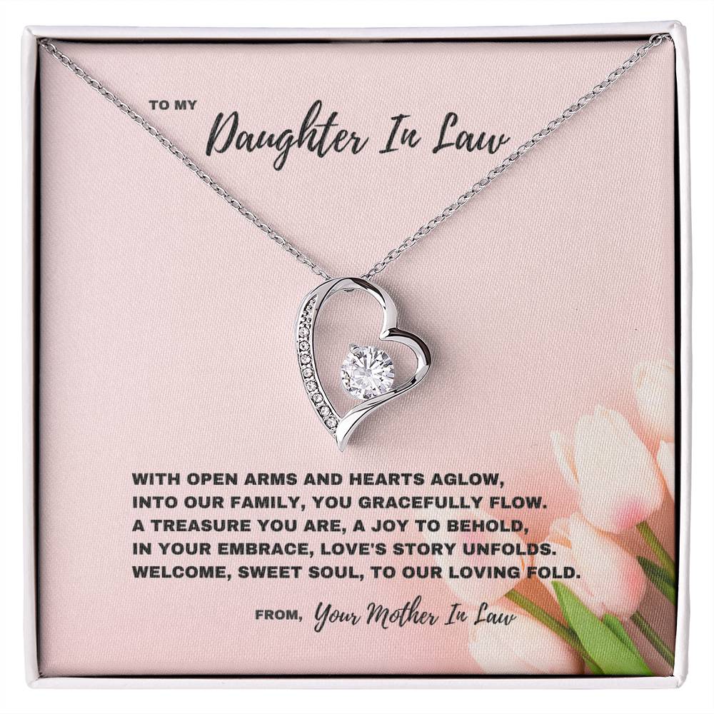 Loving Embrace Welcome Jewelry Gift for Daughter-In-Law- Forever Love Necklace