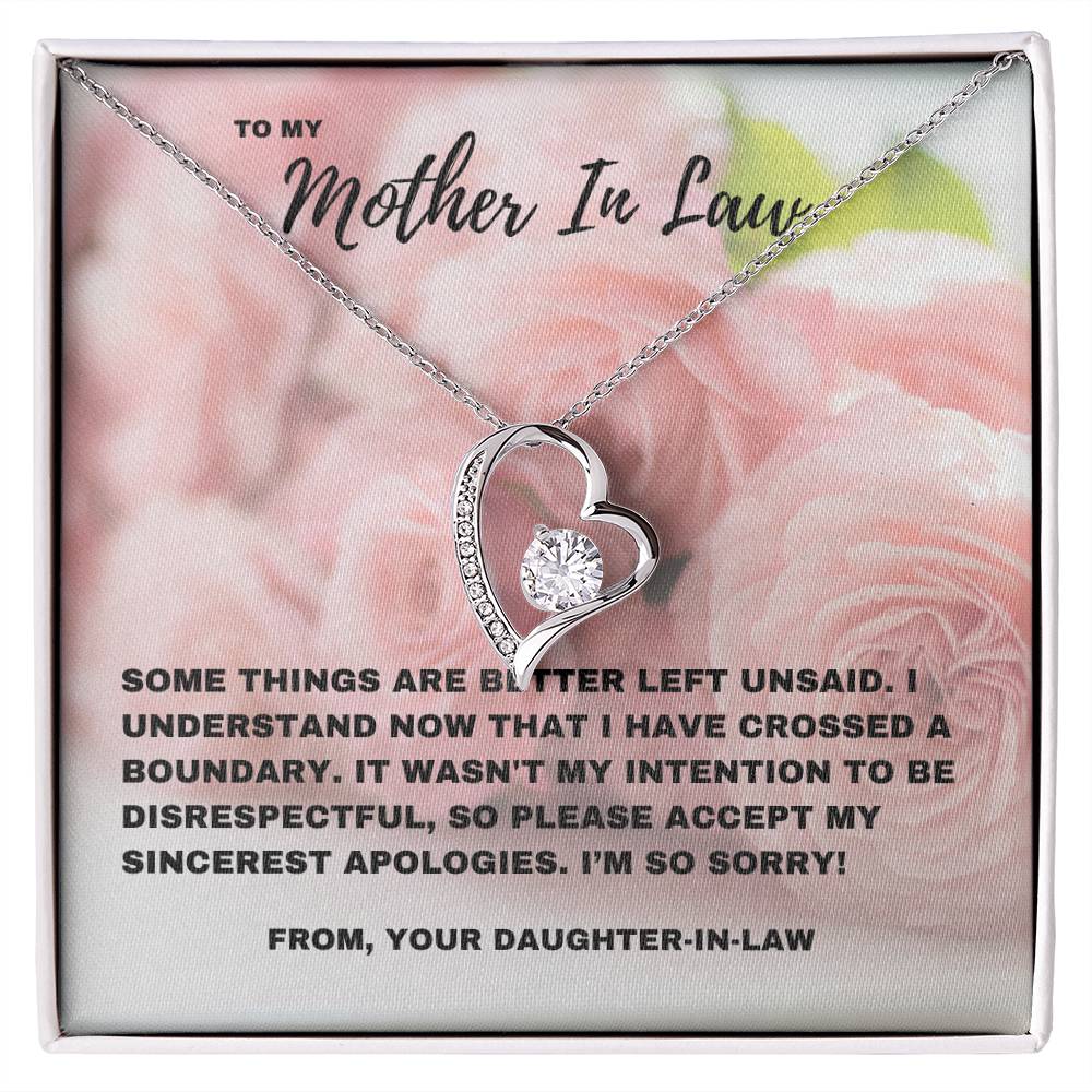 Crossed a Boundary: Heartfelt Apology Necklace for Mother-in-Law