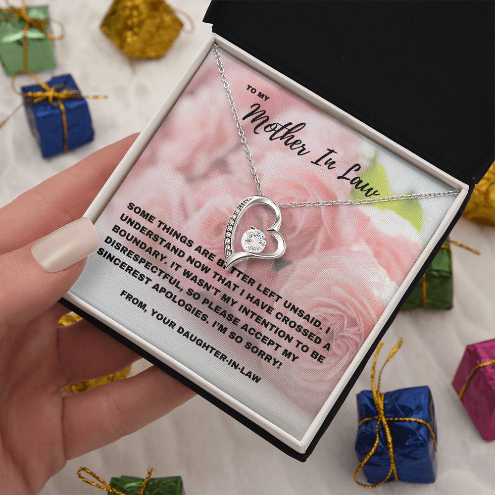 Crossed a Boundary: Heartfelt Apology Necklace for Mother-in-Law