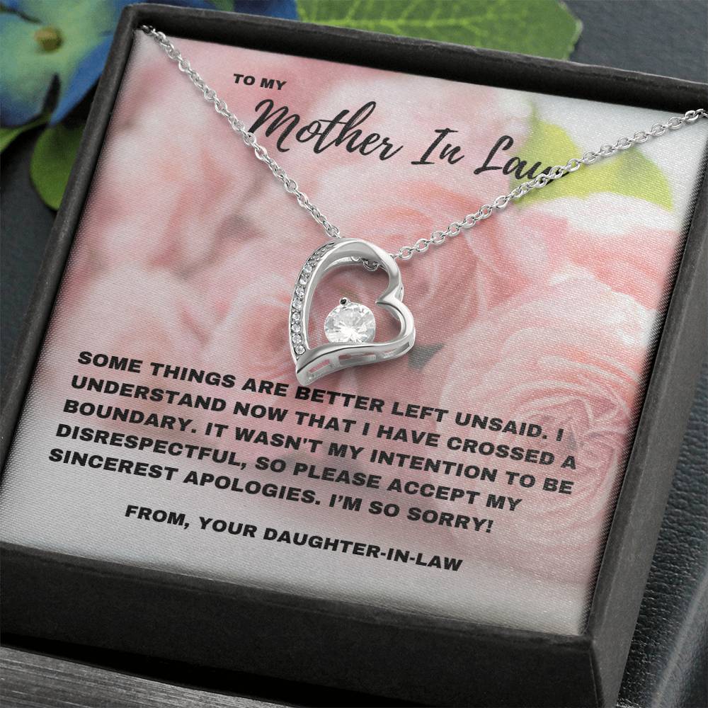 Crossed a Boundary: Heartfelt Apology Necklace for Mother-in-Law