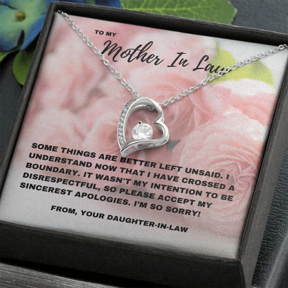 Crossed a Boundary: Heartfelt Apology Necklace for Mother-in-Law