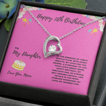 Happy 11th Birthday Jewelry Gift for Daughter from Mom | Meaningful Jewelry Keepsake for Girls