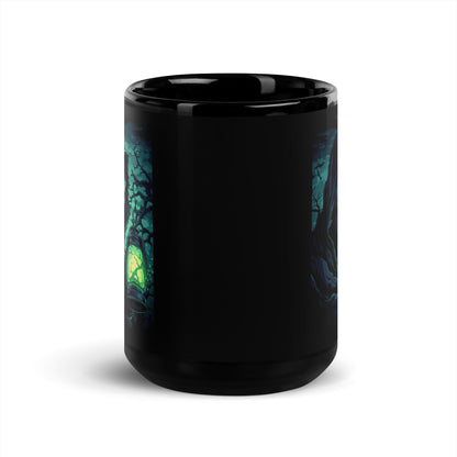 Glow Lantern Reaper Halloween Mug – 11oz & 15oz Black Glossy Mug