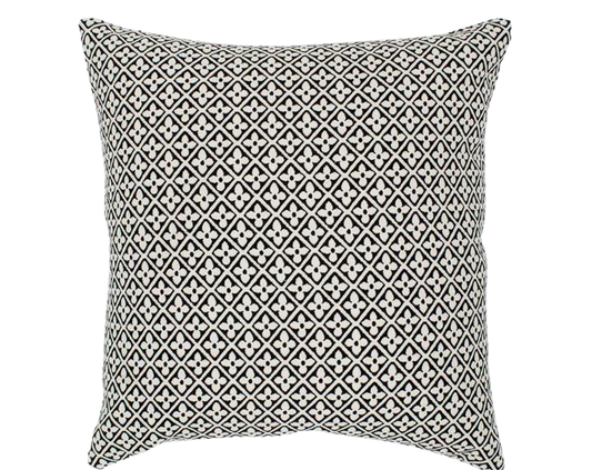 Black and White Floral 16x16 Contemporary Throw Pillow Cover - Perfect Housewarming or Holiday Gift