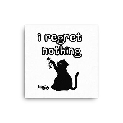 Fearless Feline: Cat's Regret Canvas