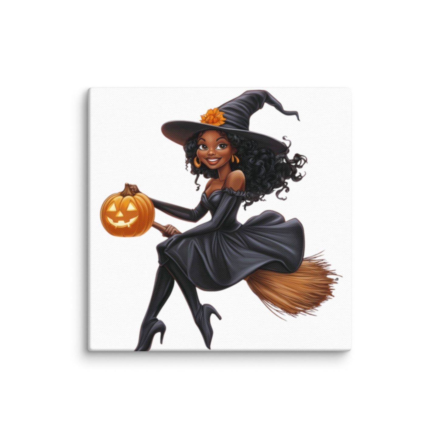 Chic Witch Canvas Wall Art – Stylish Halloween Home Decor