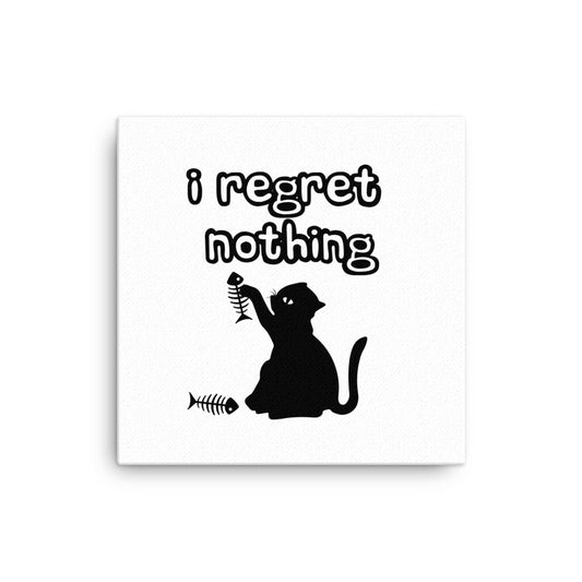 Fearless Feline: Cat's Regret Canvas