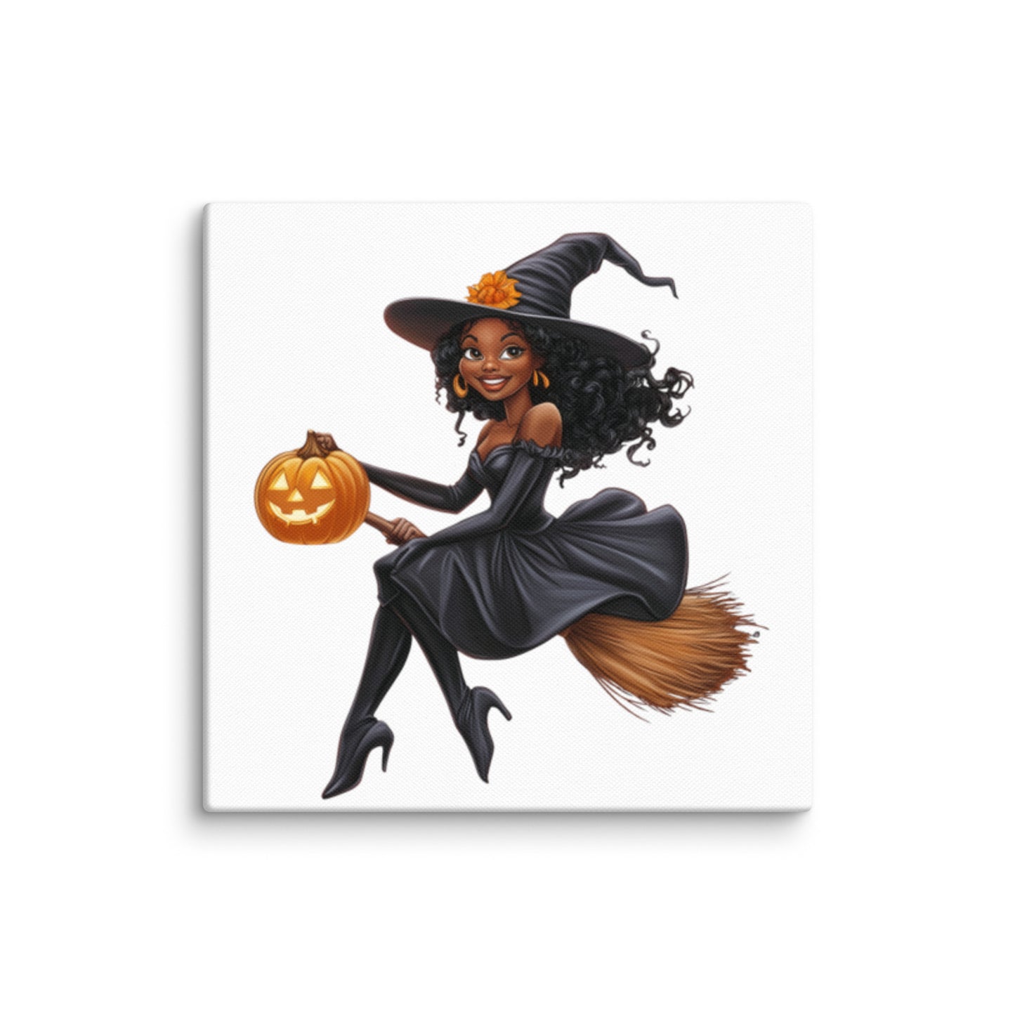 Chic Witch Canvas Wall Art – Stylish Halloween Home Decor