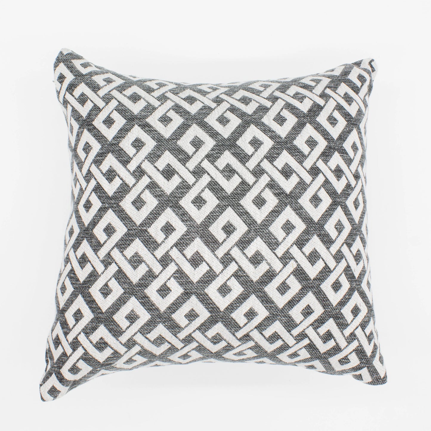 Gray and White 16x16 Decorative Accent Throw Pillow Cover - Farmhouse & Modern Home Cushion Case