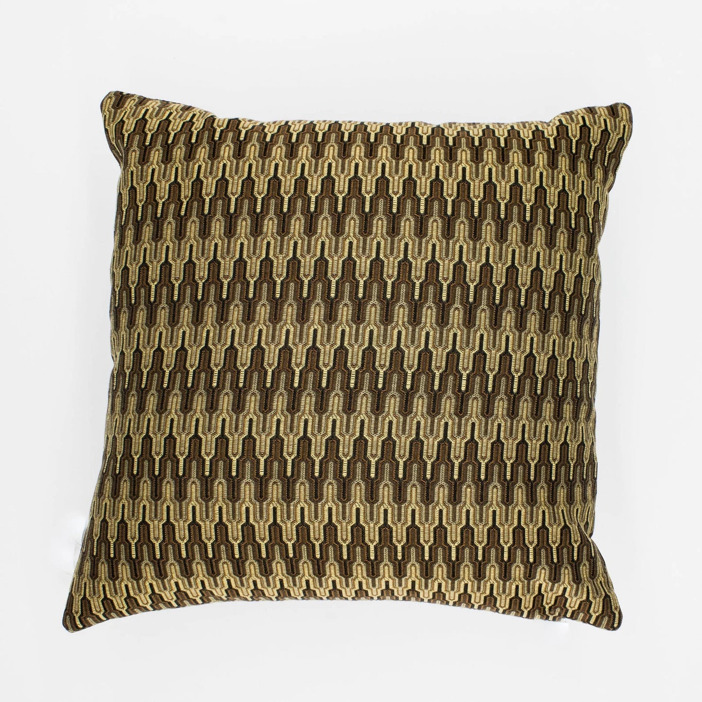 Brown and Bronze Abstract Minimalist 16x16 Pillow Cover - Thick Accent Throw Pillow for Modern Living Room and Bedroom Decor