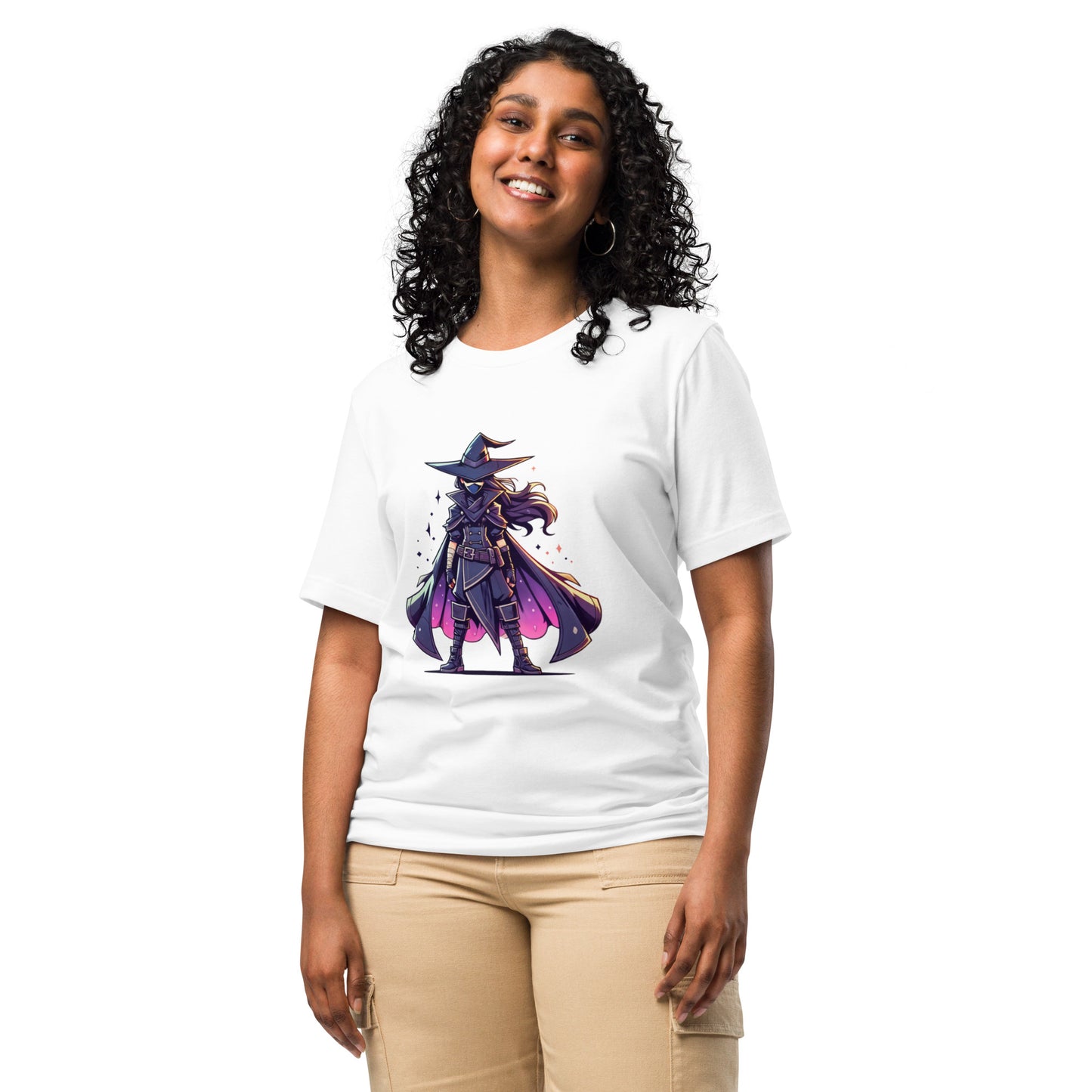 “Mysterious Witch” T-Shirt – Bold and Enigmatic Halloween Apparel