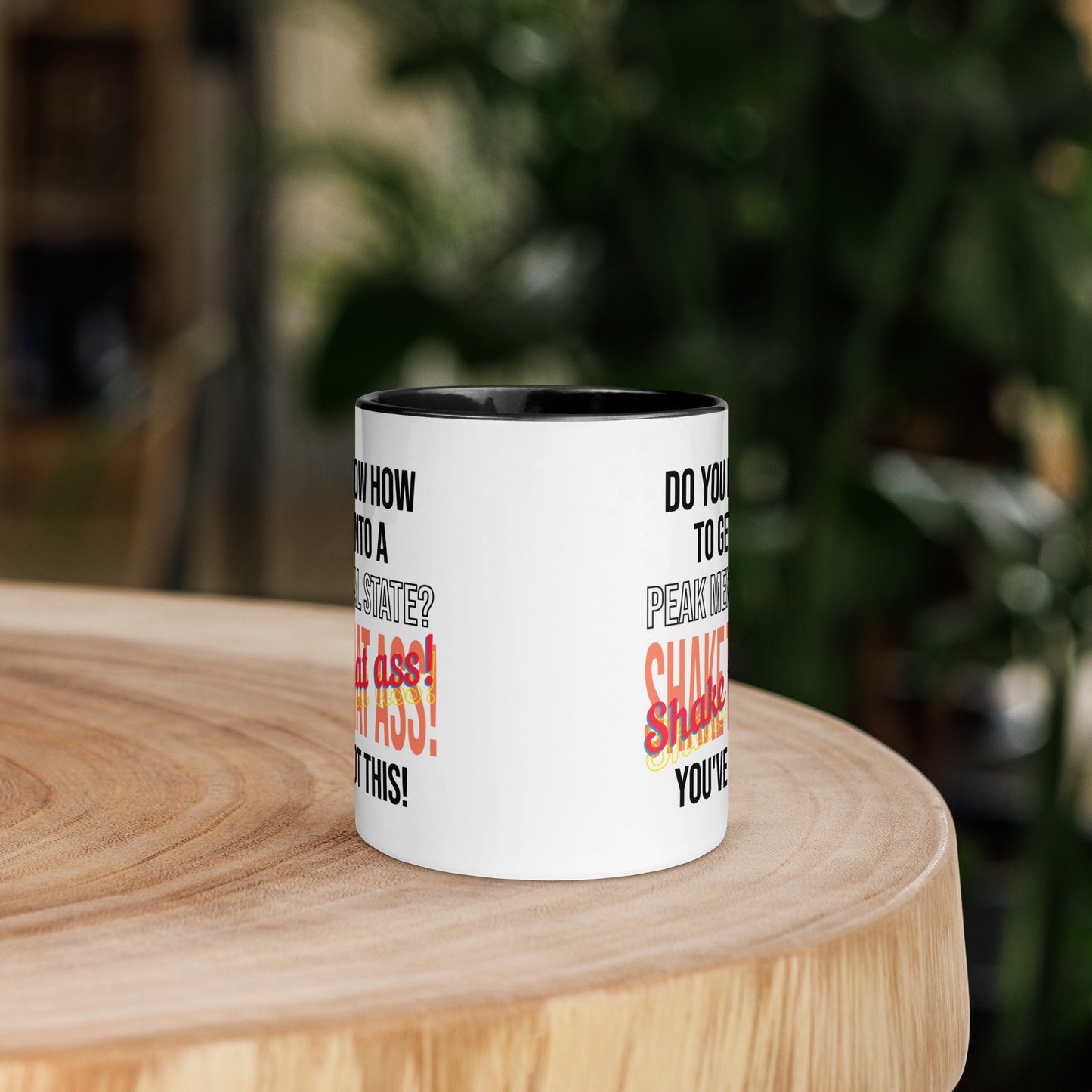 Taza de café Motivador del estado mental: Agitar, creer y triunfar