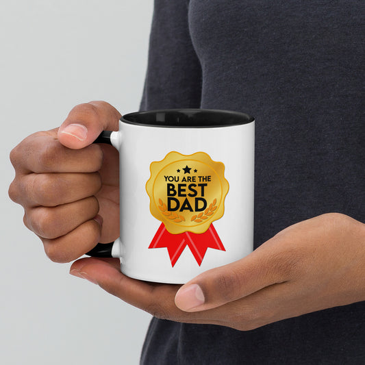 Taza de café con motivo de celebración "Eres el mejor papá"