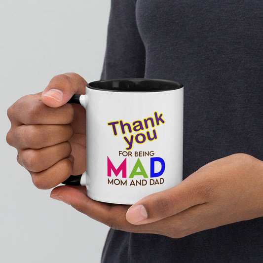 Tasse à café avec appréciation « Merci d'être maman et papa » - Gratitude sincère dans une tasse