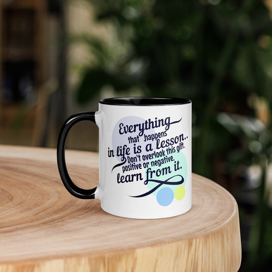 Taza de café La lección de vida: abraza cada experiencia