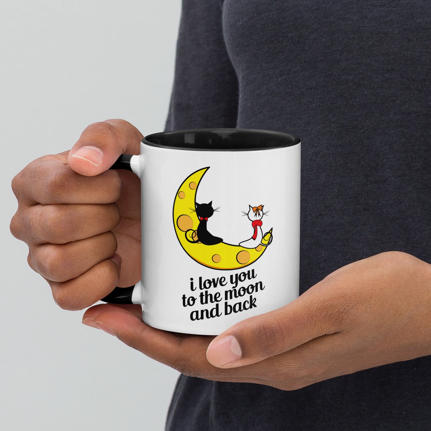 Love Beyond the Stars: Moonlit Feline Romance Coffee Mug