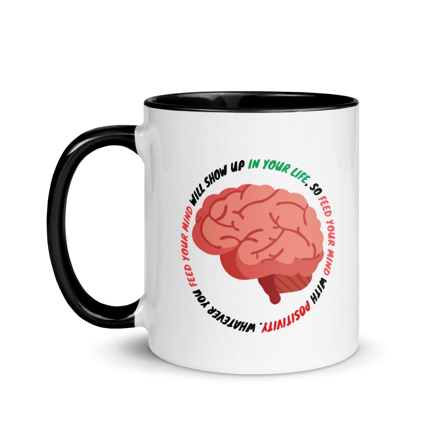 Taza de café con mentalidad positiva