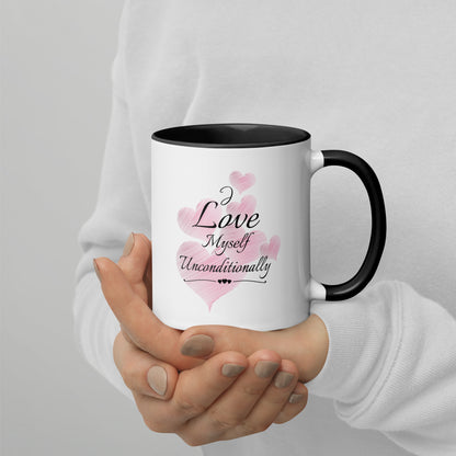 Taza de café con afirmación de amor propio