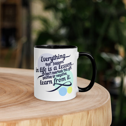 Taza de café La lección de vida: abraza cada experiencia