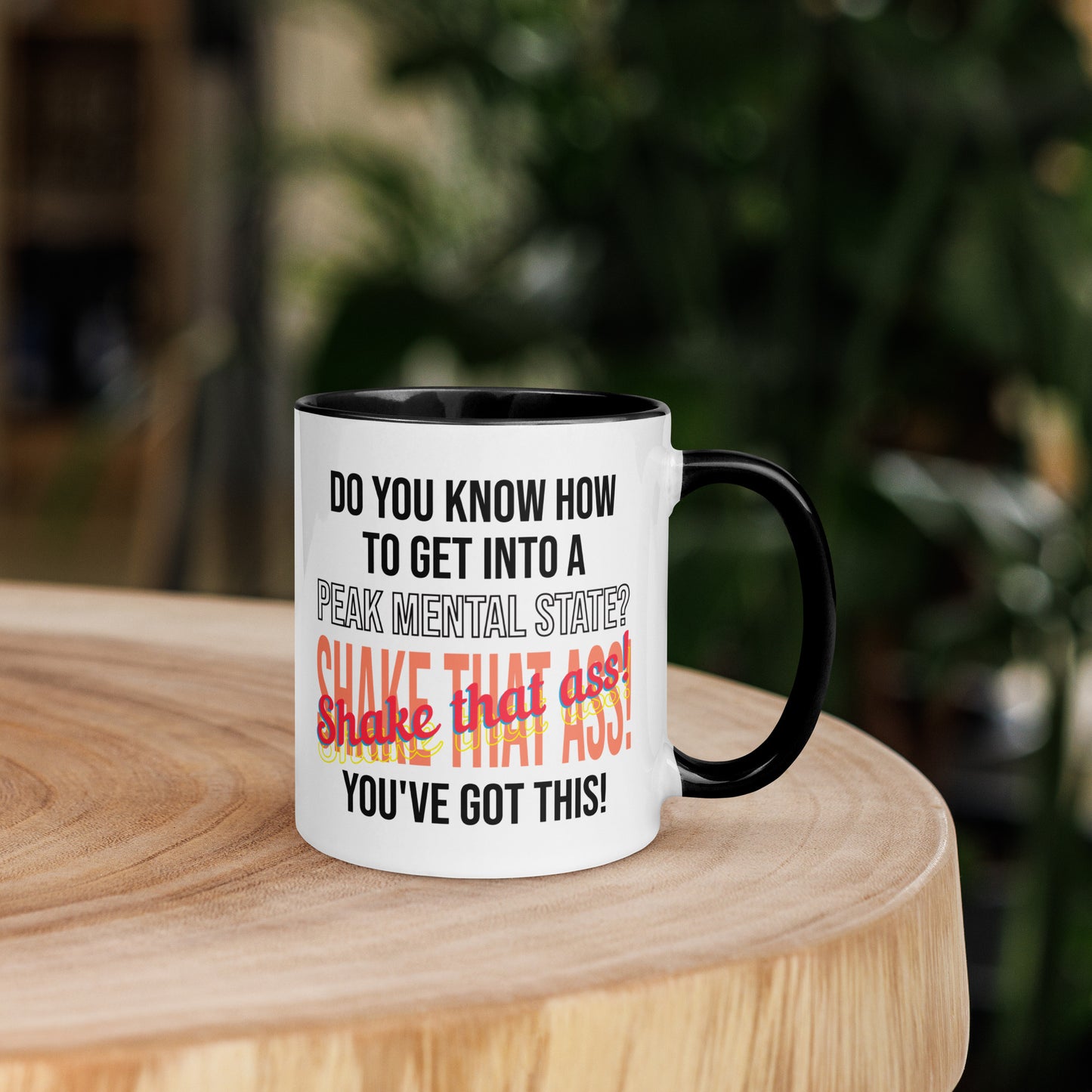 Motivation de l'état mental : tasse à café Shake, Believe, Succeed