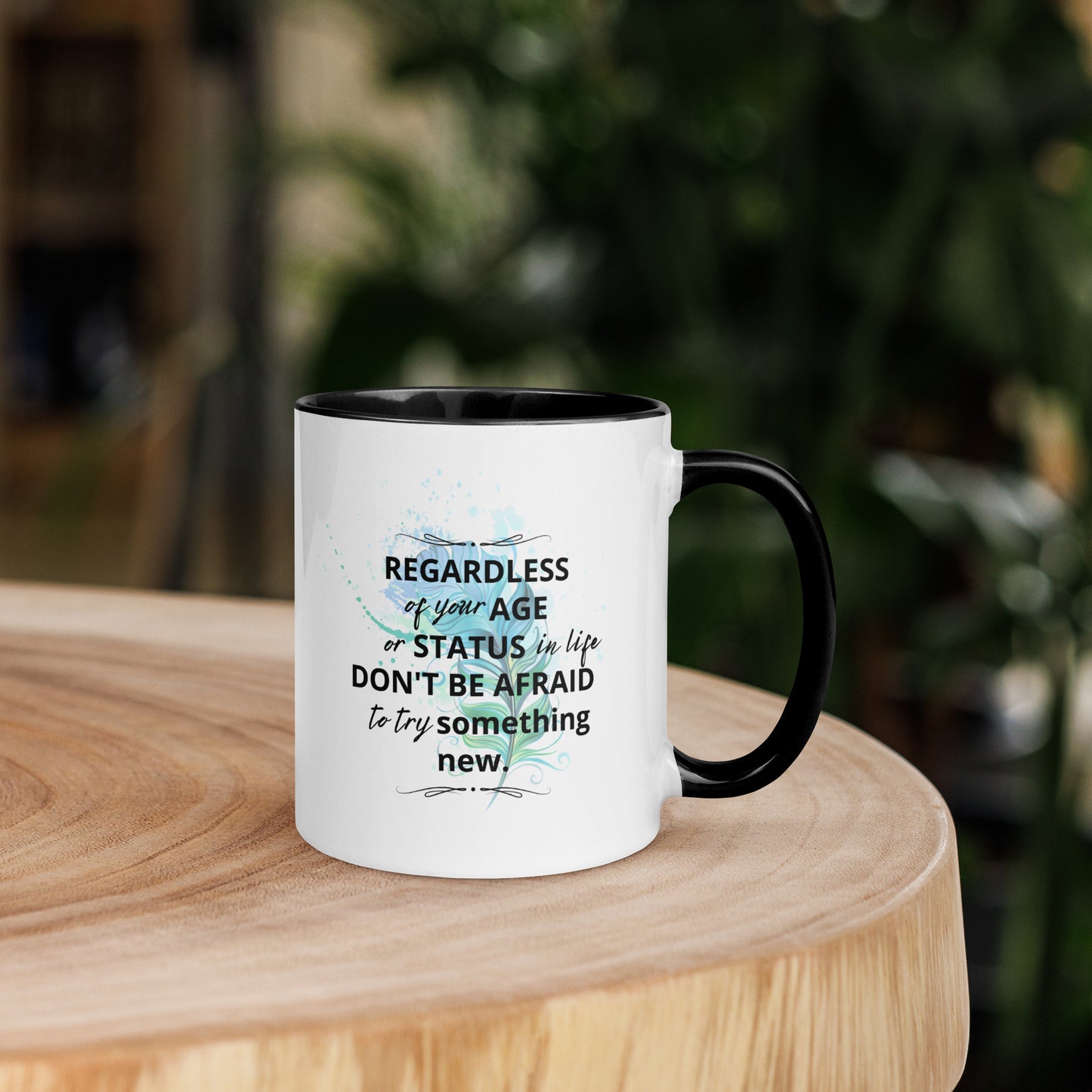 Taza de café inspiradora New Horizons: Abraza el cambio