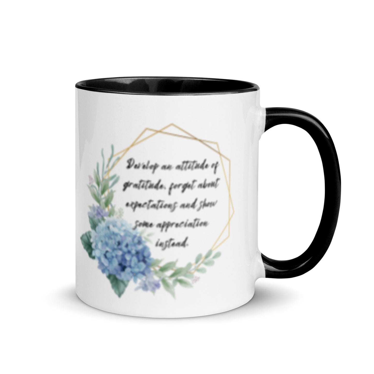 Taza de café con agradecimiento por las expectativas