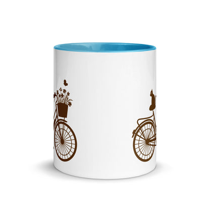 Whimsical Bike Ride: Feline Adventure Coffee Mug