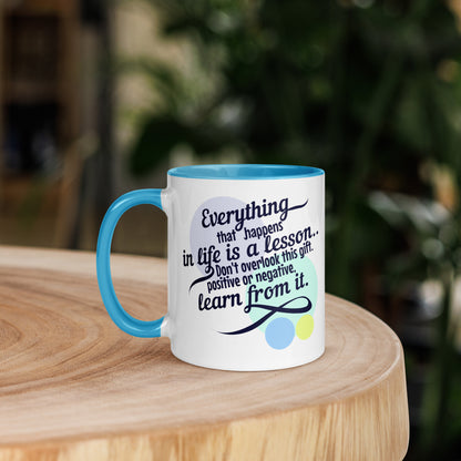 Taza de café La lección de vida: abraza cada experiencia