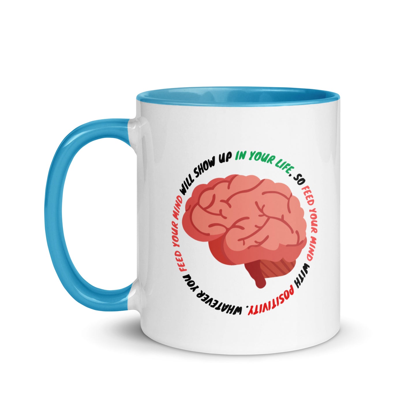 Taza de café con mentalidad positiva