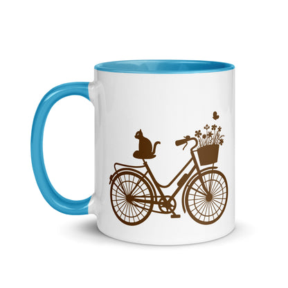 Whimsical Bike Ride: Feline Adventure Coffee Mug