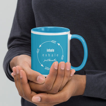 Zen Breath: Inhale, Exhale Blue Coffee Mug