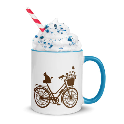 Whimsical Bike Ride: Feline Adventure Coffee Mug