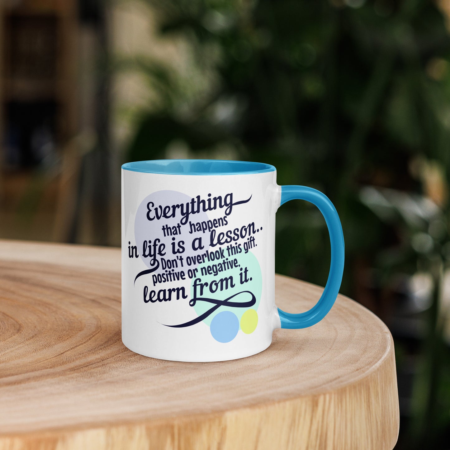 Taza de café La lección de vida: abraza cada experiencia