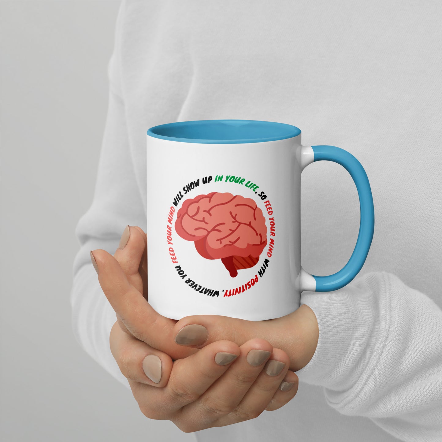 Taza de café con mentalidad positiva