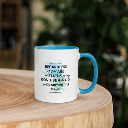 Taza de café inspiradora New Horizons: Abraza el cambio