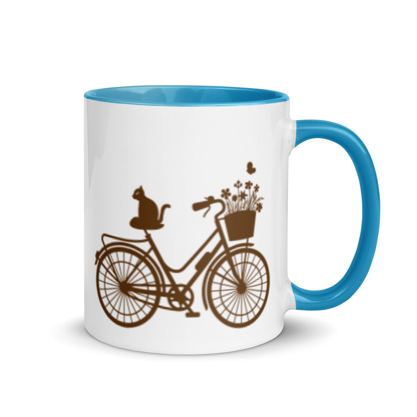 Whimsical Bike Ride: Feline Adventure Coffee Mug