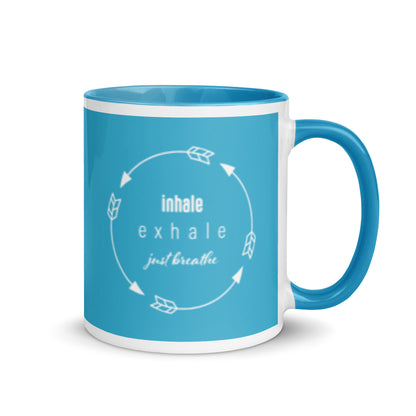 Zen Breath: Inhale, Exhale Blue Coffee Mug